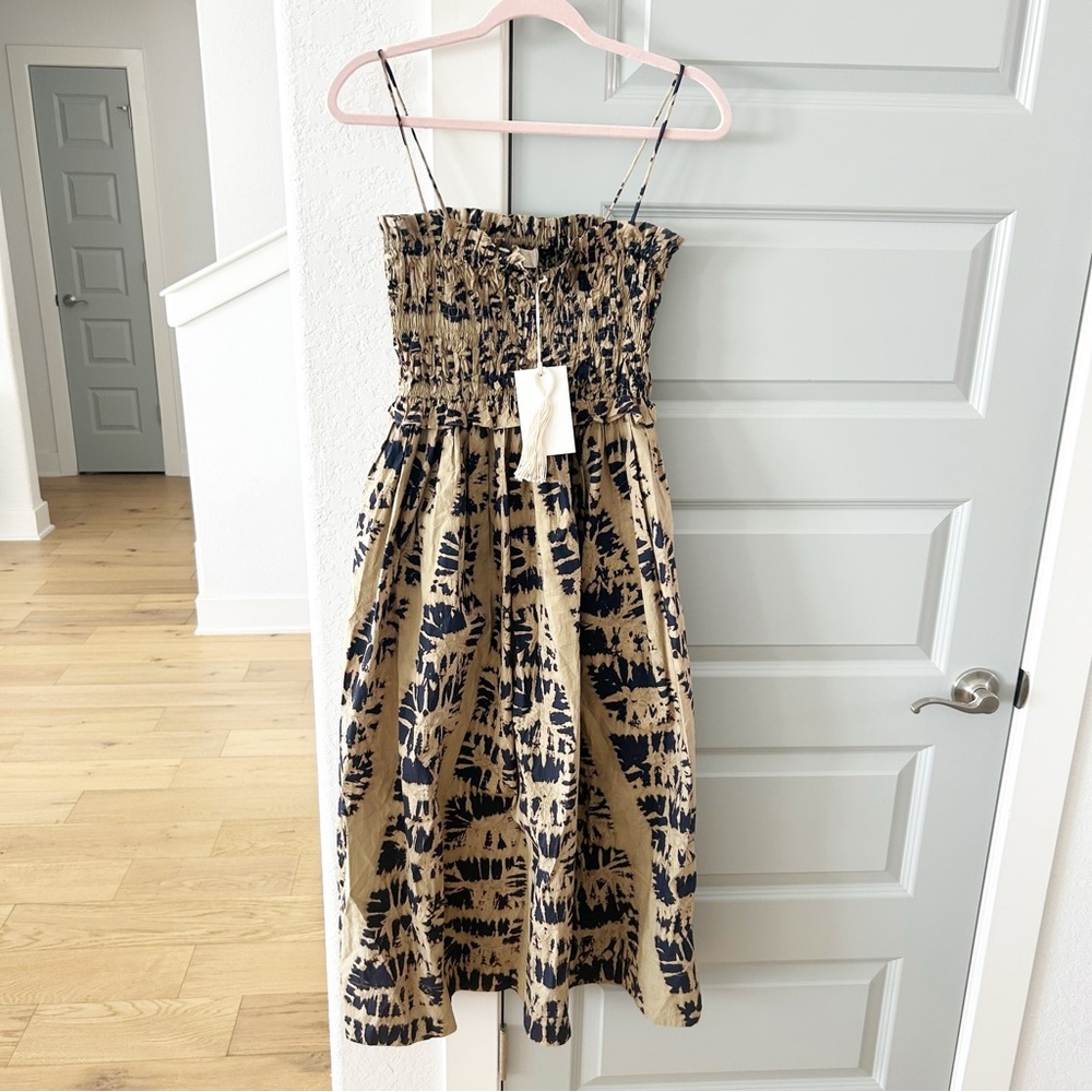 NWT Ulla Johnson Akshara Shibori Cotton Midi Dress - Picture 5 of 8